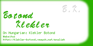 botond klekler business card